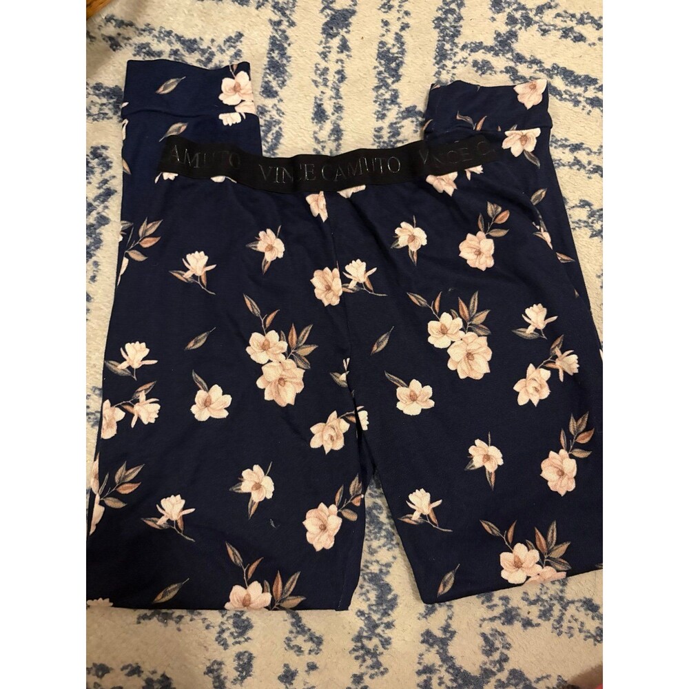 Blue and Pink Floral Vince Camino Jogger Sweatpants